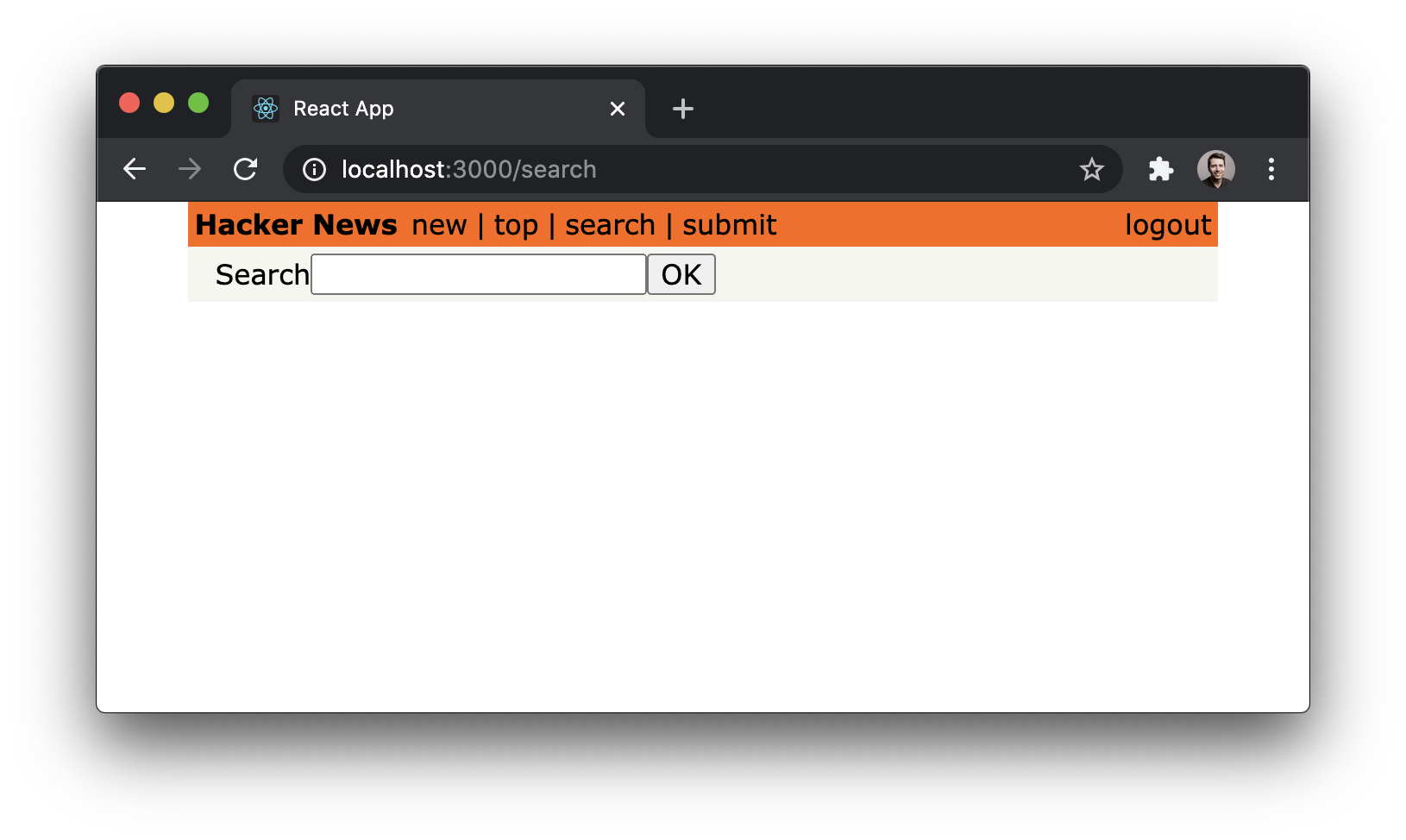 We can navigate to the search feature