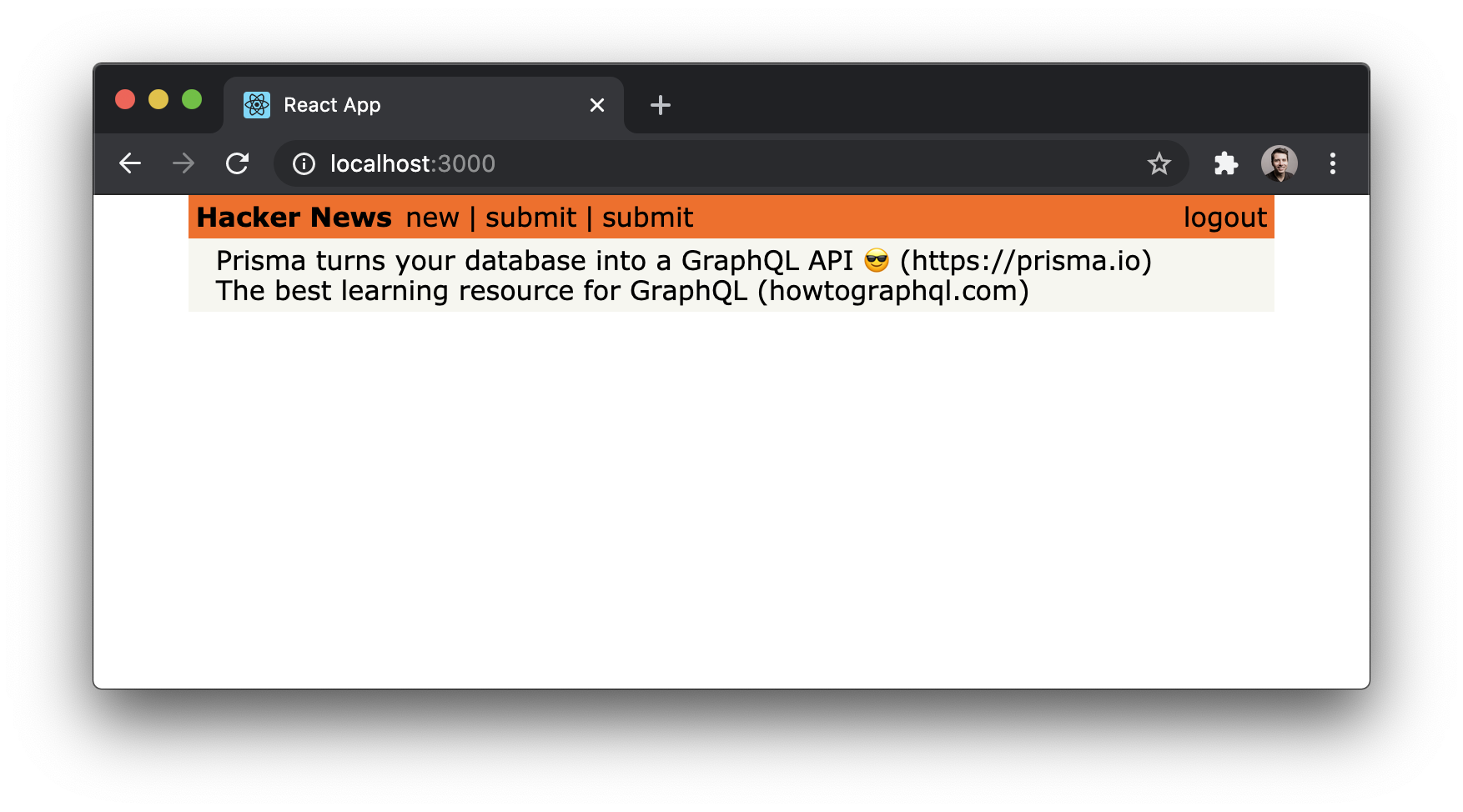 Create an account providing a name and email
