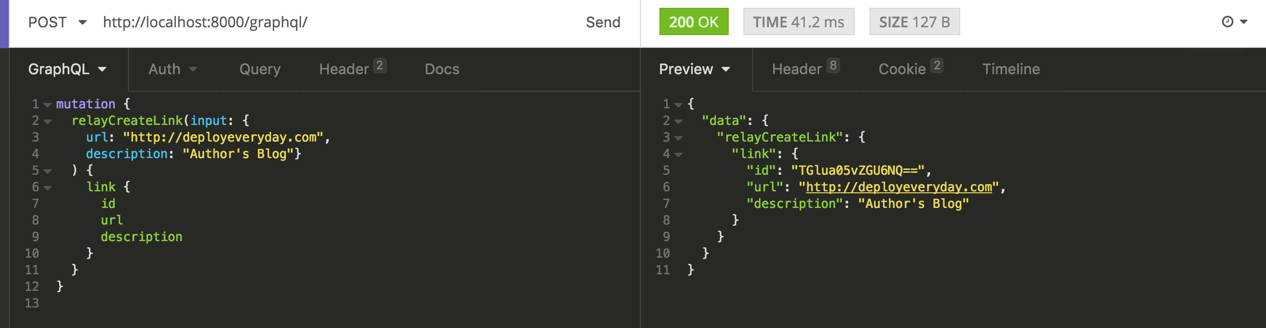 now create links