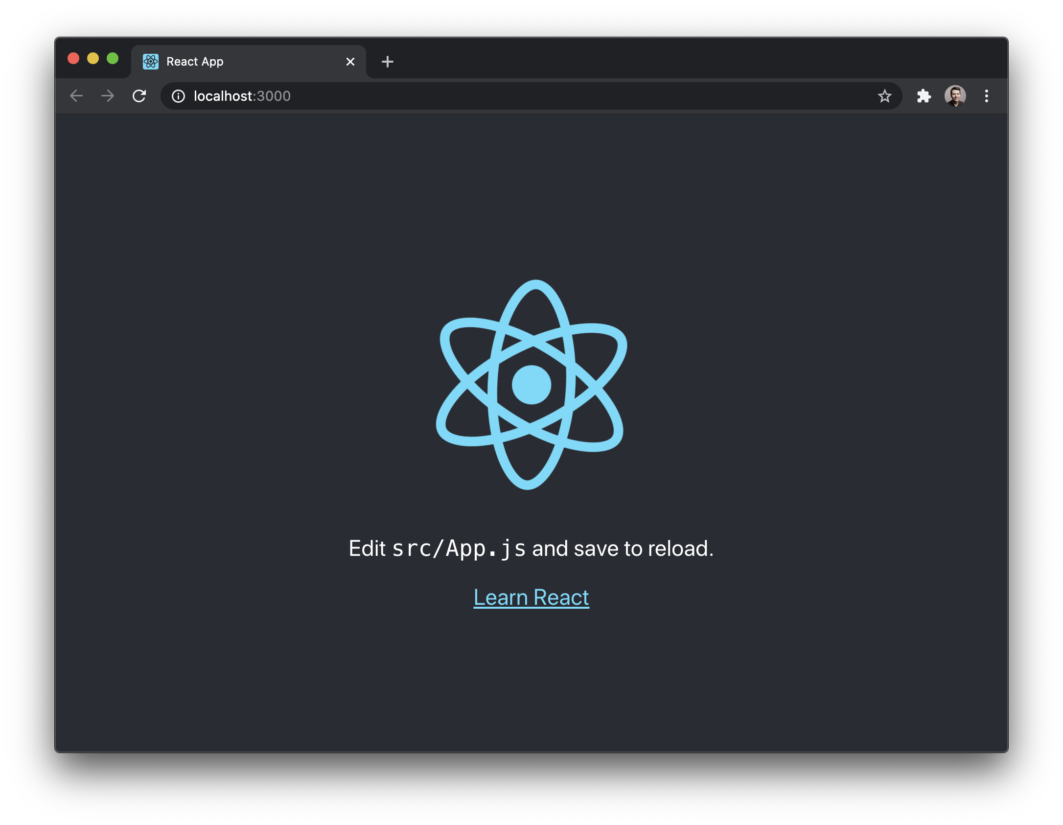 App running on localhost:3000