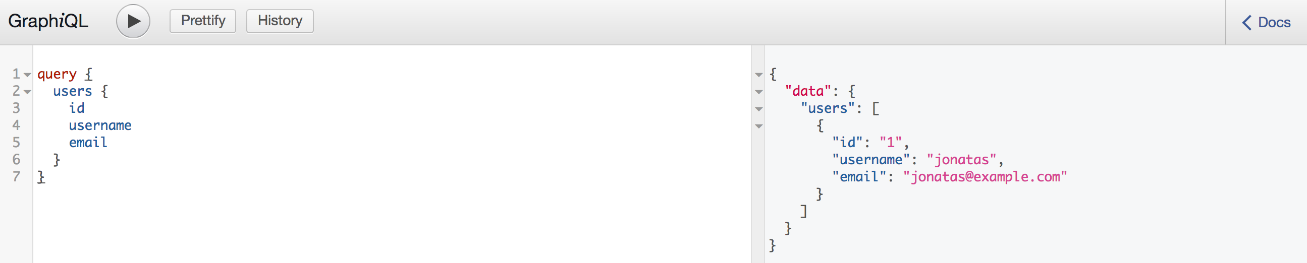 send a query to the server